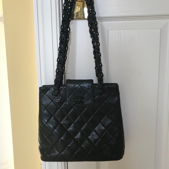 Chanel vintage black lambskin chain strap - Picture 2 of 7